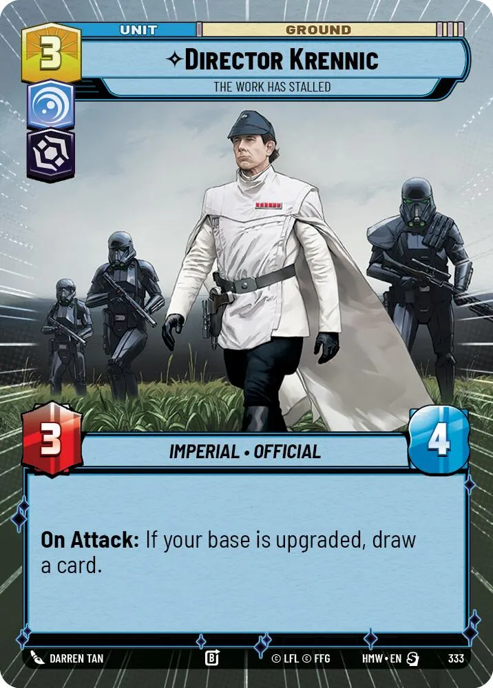 Director Krennic - The Work Has Stalled — Homeworlds — Star Wars: Unlimited