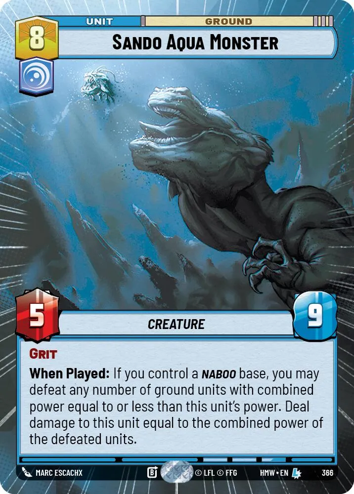 Sando Aqua Monster — Homeworlds — Star Wars: Unlimited