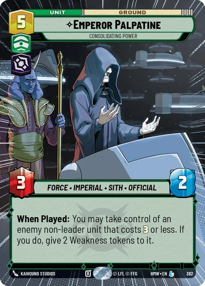 Emperor Palpatine - Consolidating Power — Homeworlds — Star Wars: Unlimited