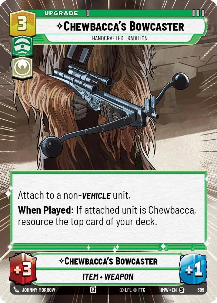 Chewbacca's Bowcaster - Handcrafted Tradition — Homeworlds — Star Wars: Unlimited