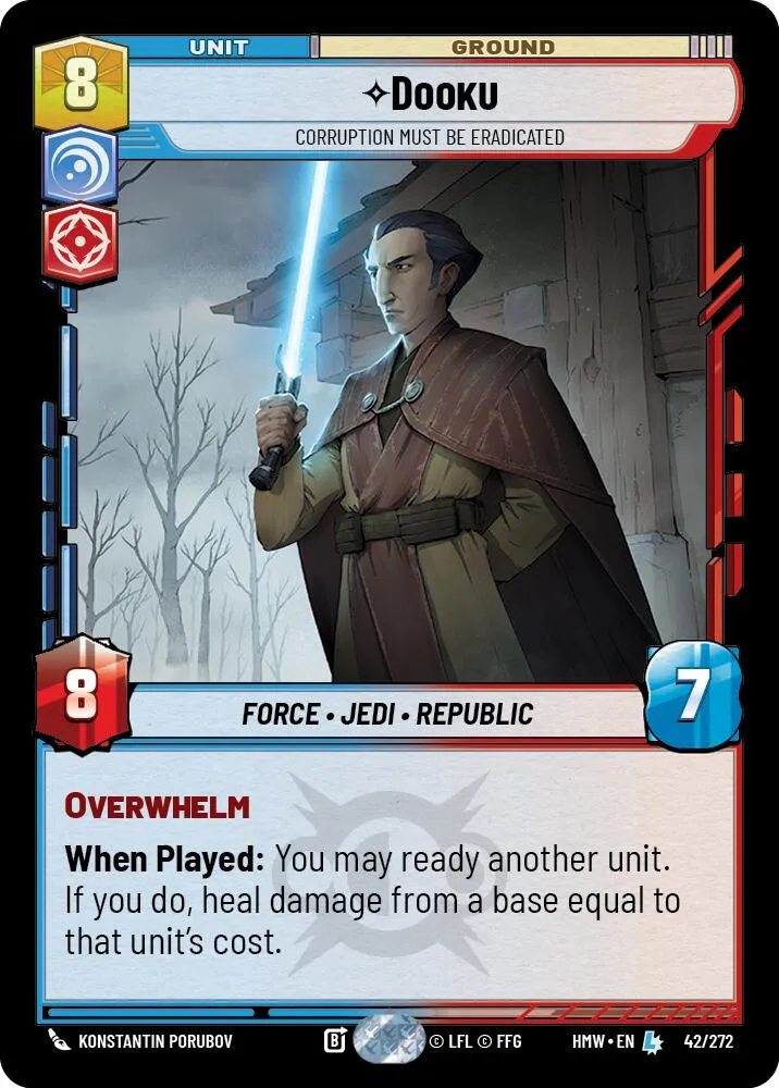 Dooku - Corruption Must Be Eradicated — Homeworlds — Star Wars: Unlimited