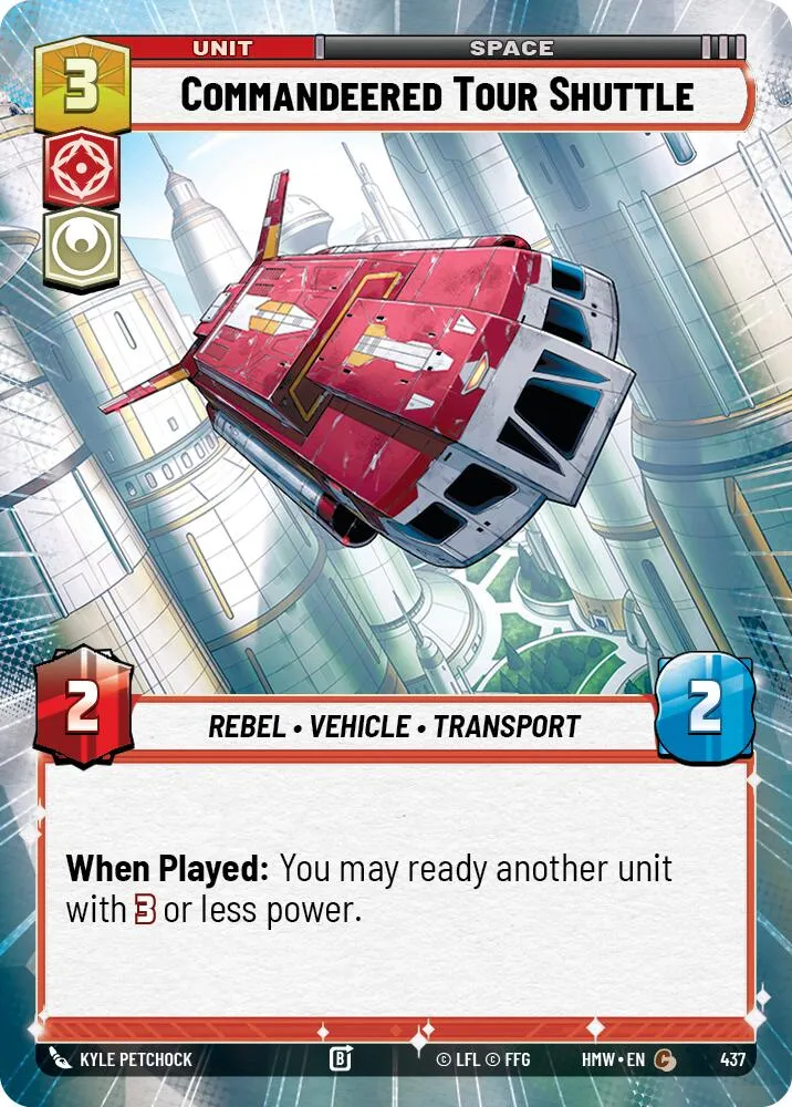 Commandeered Tour Shuttle — Homeworlds — Star Wars: Unlimited