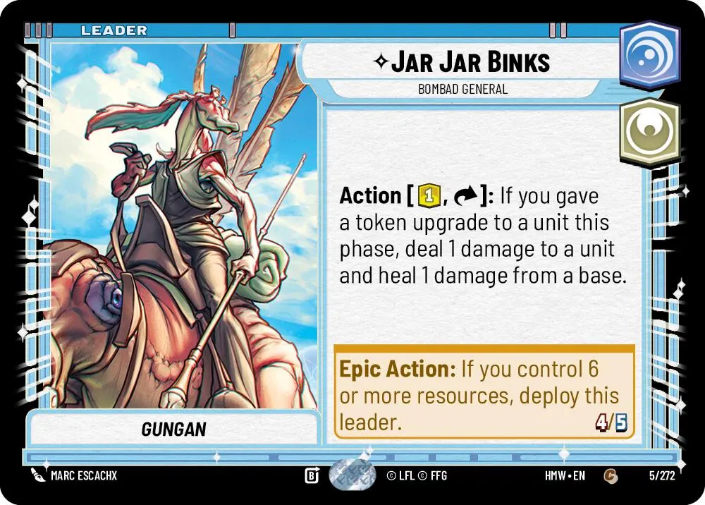 Jar Jar Binks - Bombad General — Homeworlds — Star Wars: Unlimited