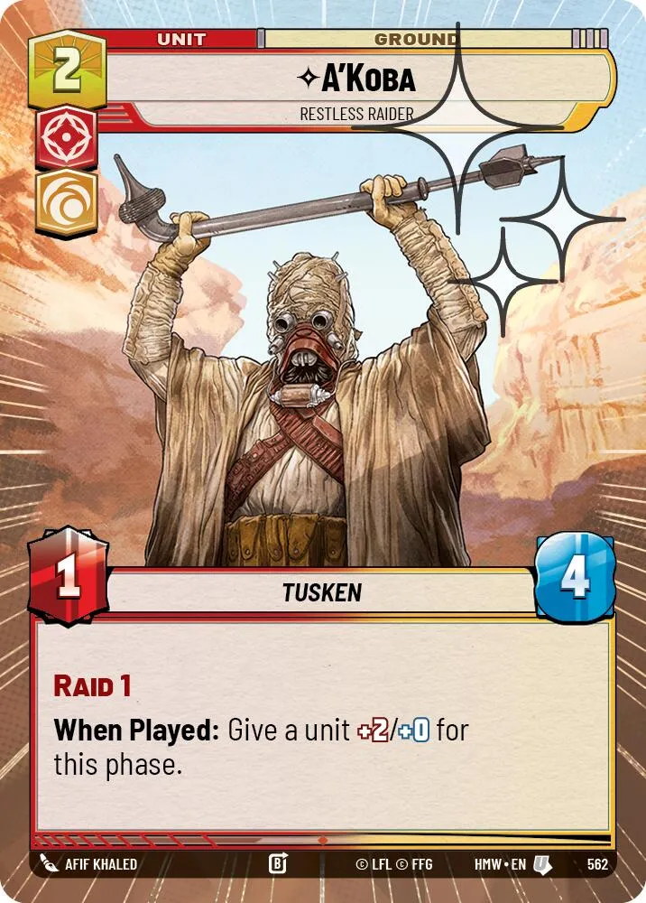 A'Koba - Restless Raider — Homeworlds — Star Wars: Unlimited