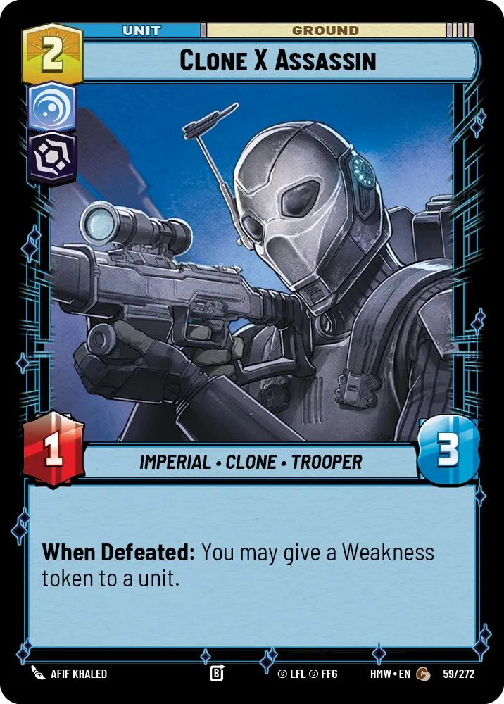 Clone X Assassin — Homeworlds — Star Wars: Unlimited