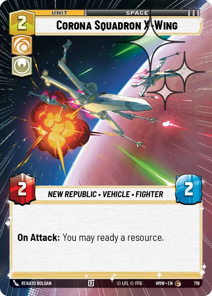 X-Wing de l'Escadron Corona — Homeworlds — Star Wars: Unlimited