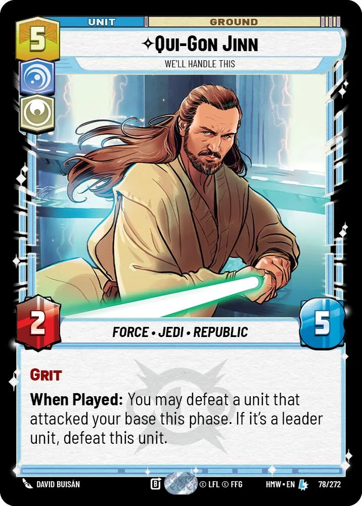Qui-Gon Jinn - Laissez-Nous Régler Ça from Homeworlds - Star Wars: Unlimited