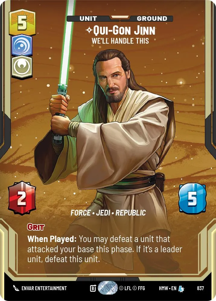 Qui-Gon Jinn - We'll Handle This — Homeworlds — Star Wars: Unlimited