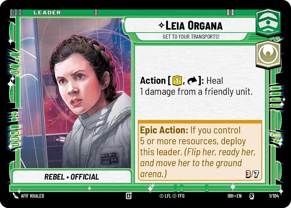 Leia Organa - Get To Your Transports! — Intro Battle: Hoth — Star Wars: Unlimited