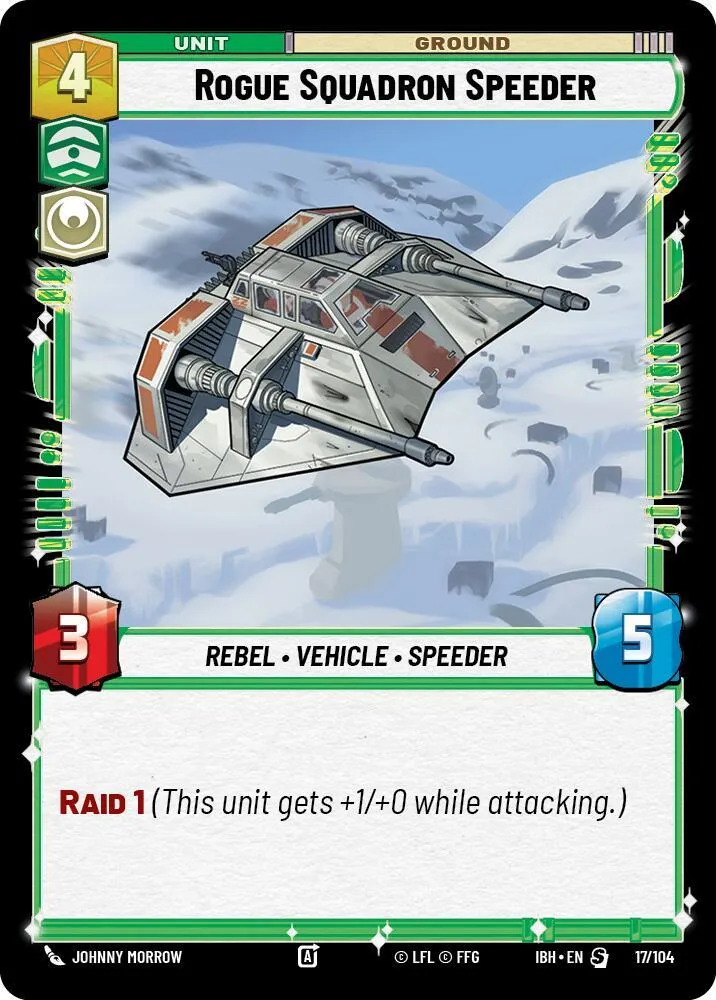 Rogue Squadron Speeder (17/104) — Intro Battle: Hoth — Star Wars: Unlimited