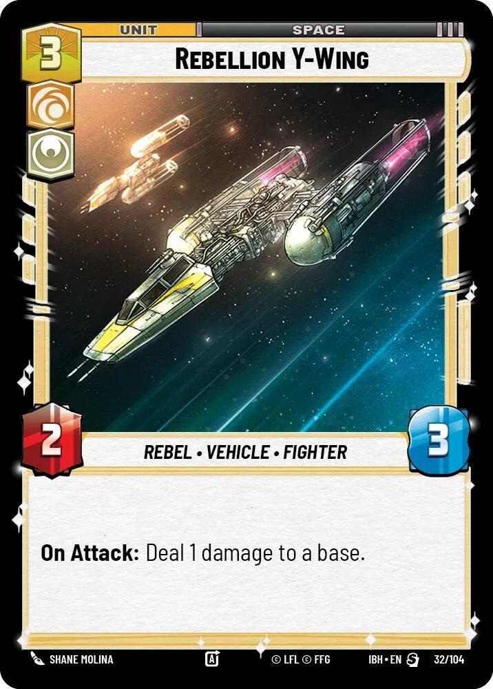 Y-Wing de la Rébellion — Intro Battle: Hoth — Star Wars: Unlimited