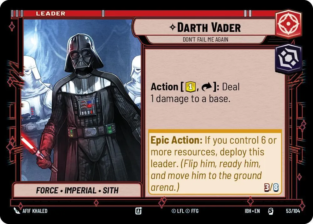 Dark Vador - Ne Me Décevez Plus — Intro Battle: Hoth — Star Wars: Unlimited