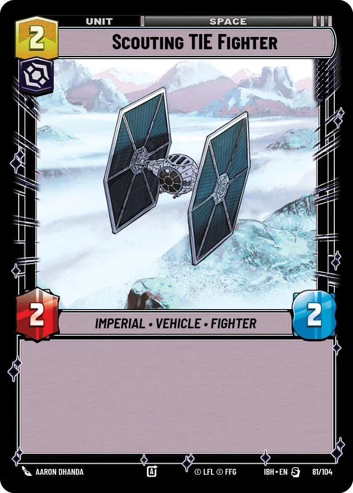 Chasseur TIE de Reconnaissance — Intro Battle: Hoth — Star Wars: Unlimited