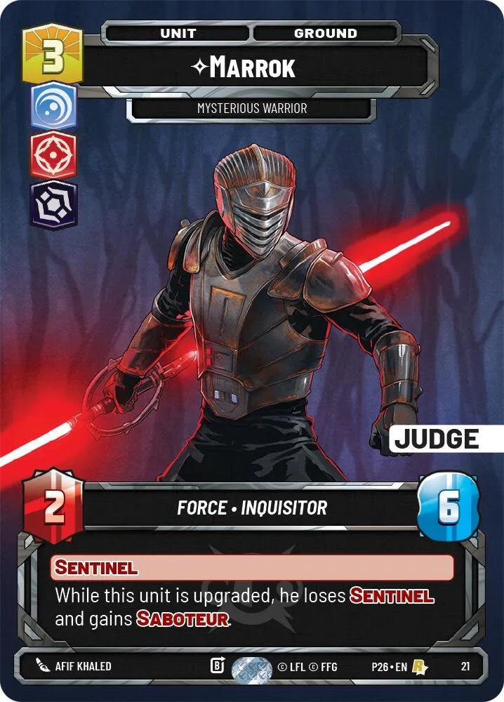 Marrok - Mysterious Warrior — Judge Promos — Star Wars: Unlimited