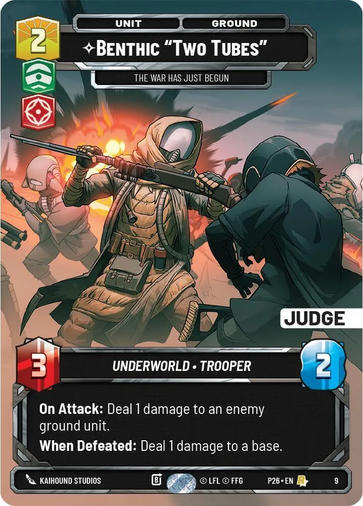 Benthic "Two Tubes" - The War Has Just Begun — Judge Promos — Star Wars: Unlimited