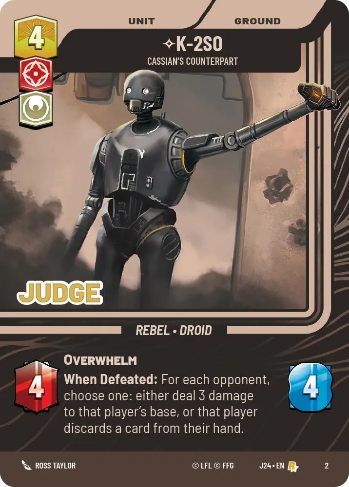 K-2SO - Partenaire De Cassian — Judge Promos — Star Wars: Unlimited
