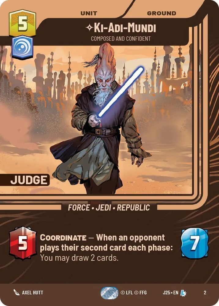 Ki-Adi-Mundi - Composed and Confident — Judge Promos — Star Wars: Unlimited