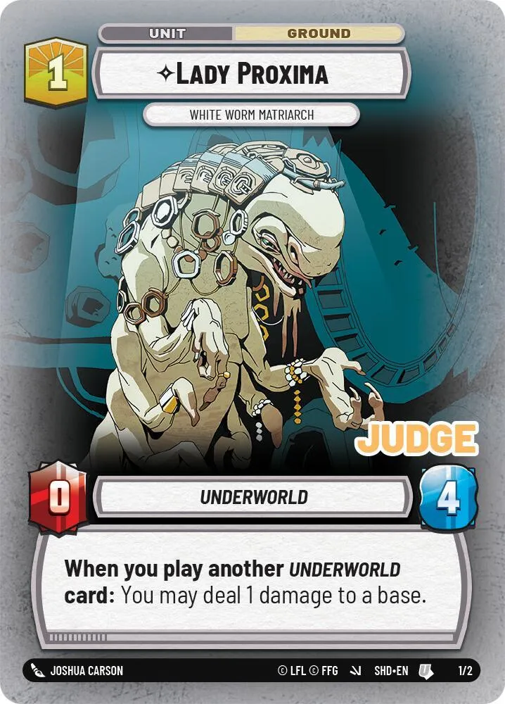 Lady Proxima - White Worm Matriarch — Judge Promos — Star Wars: Unlimited