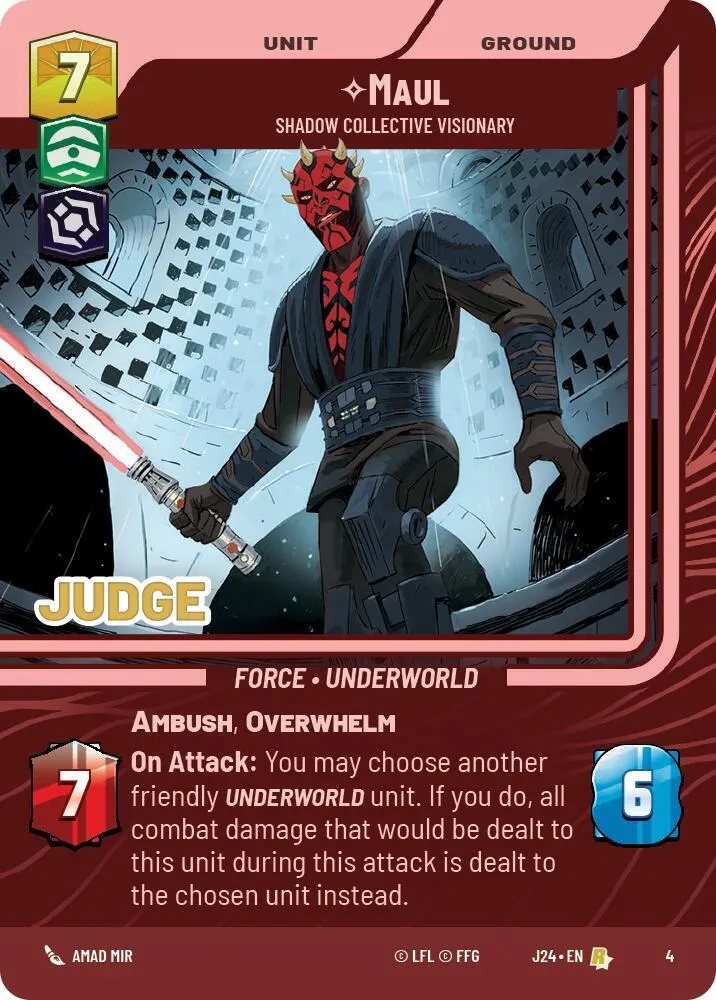 Maul - Shadow Collective Visionary — Judge Promos — Star Wars: Unlimited