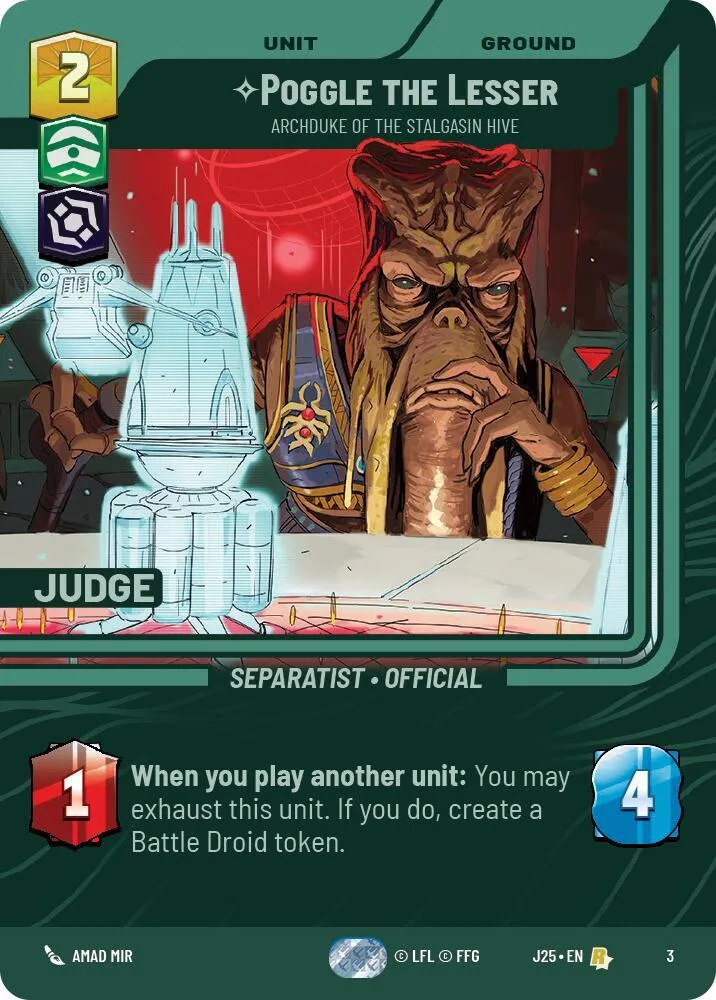 Poggle le Bref - Archiduc De La Ruche Stalgasin from Judge Promos - Star Wars: Unlimited