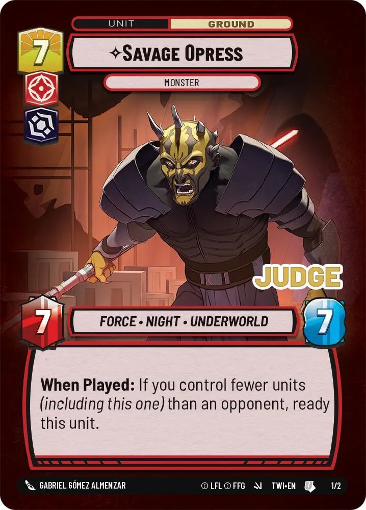 Savage Opress - Monstre — Judge Promos — Star Wars: Unlimited