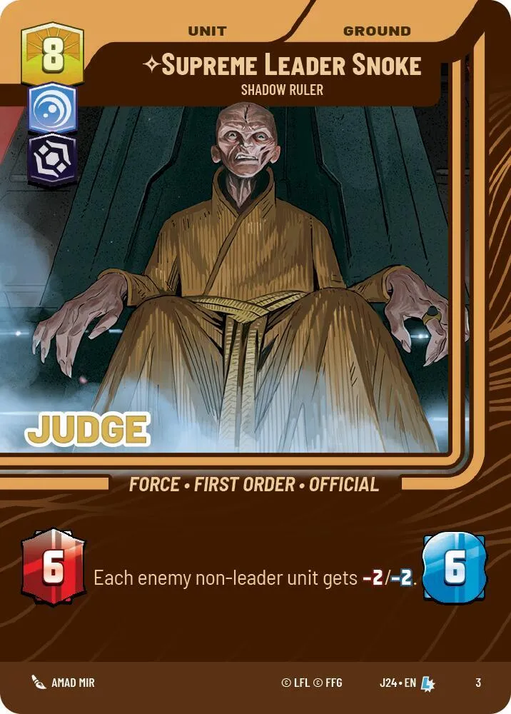 Suprême Leader Snoke - Dirigeant Fictif — Judge Promos — Star Wars: Unlimited