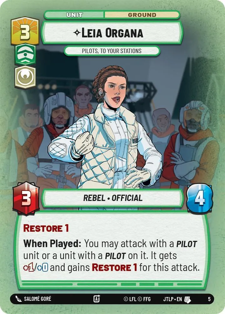 Leia Organa - Pilots, To Your Stations — Jump to Lightspeed: Weekly Play Promos — Star Wars: Unlimited