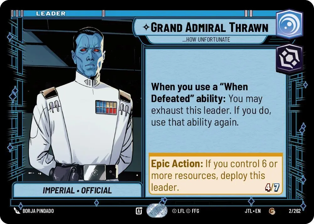 Grand Admiral Thrawn - ...How Unfortunate — Jump to Lightspeed — Star Wars: Unlimited