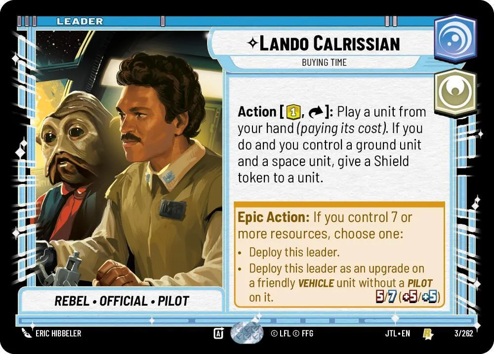 Lando Calrissian - Buying Time — Jump to Lightspeed — Star Wars: Unlimited