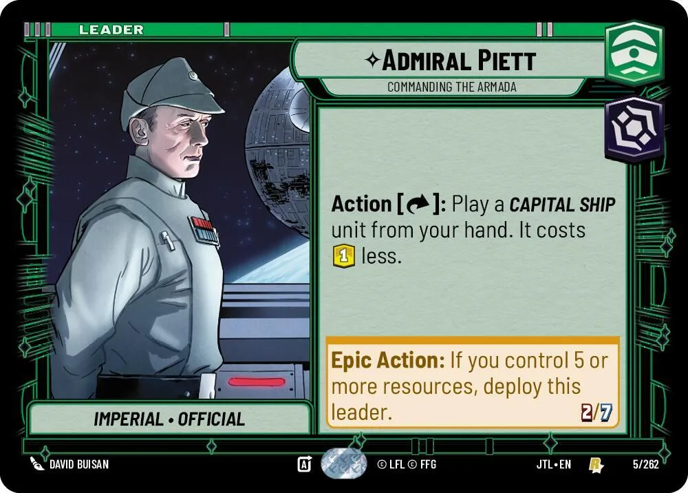 Amiral Piett - Commandant De L'Armada — Jump to Lightspeed — Star Wars: Unlimited
