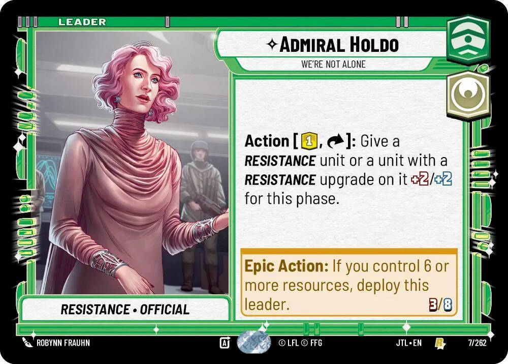 Amiral Holdo - Nous Ne Sommes Pas Seuls — Jump to Lightspeed — Star Wars: Unlimited