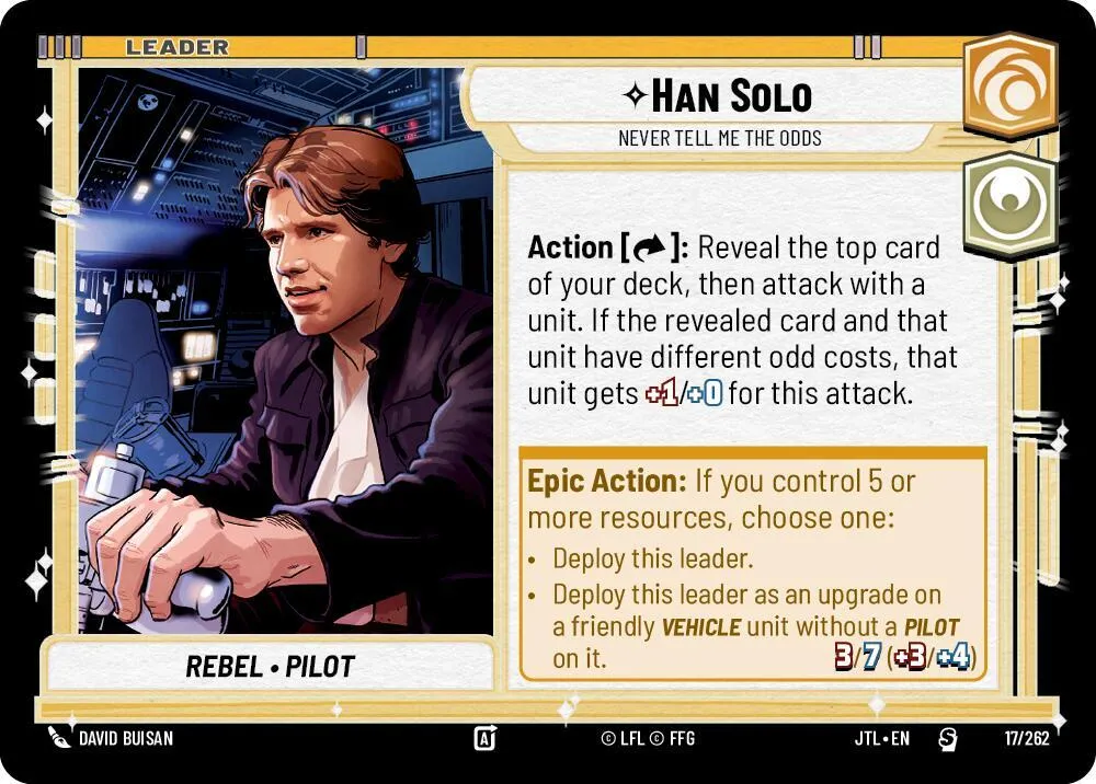 Han Solo - Never Tell Me the Odds — Jump to Lightspeed — Star Wars: Unlimited