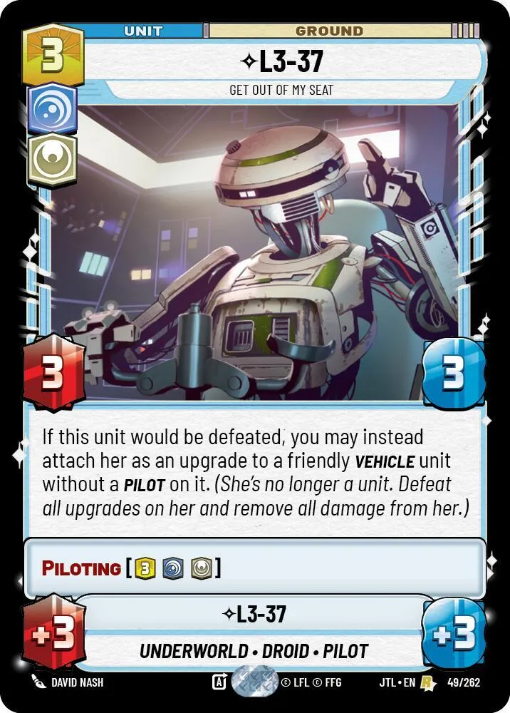 L3-37 - Get Out Of My Seat — Jump to Lightspeed — Star Wars: Unlimited
