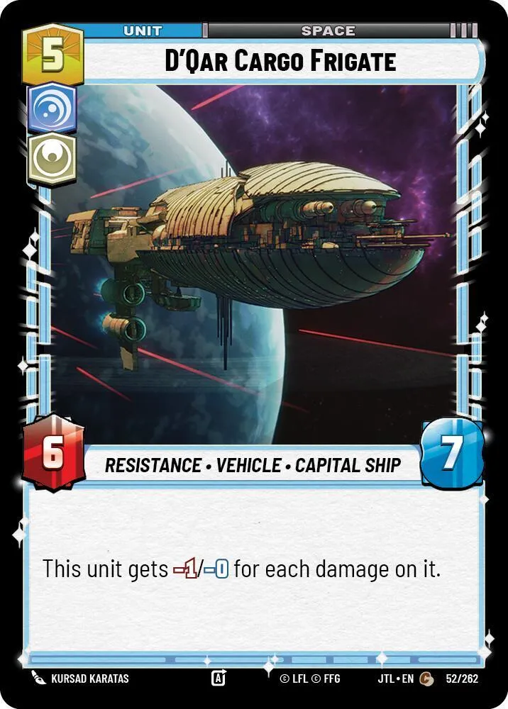 D'Qar Cargo Frigate — Jump to Lightspeed — Star Wars: Unlimited