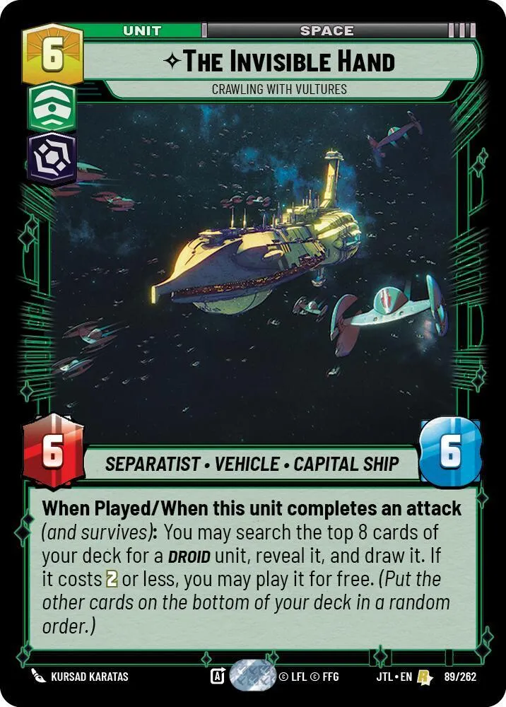The Invisible Hand - Crawling With Vultures — Jump to Lightspeed — Star Wars: Unlimited