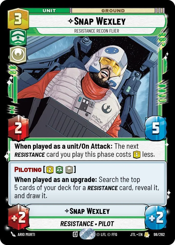 Snap Wexley - Resistance Recon Flier — Jump to Lightspeed — Star Wars: Unlimited