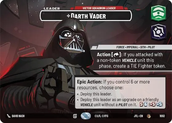 Darth Vader - Victor Squadron Leader — Jump to Lightspeed — Star Wars: Unlimited