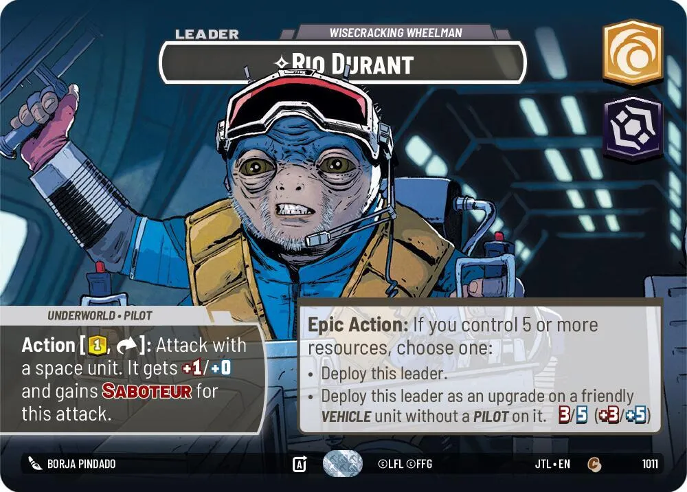 Rio Durant - Wisecrack Wheelman — Jump to Lightspeed — Star Wars: Unlimited