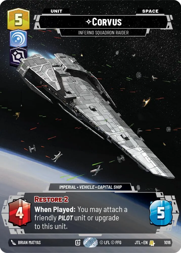 Corvus - Inferno Squadron Raider — Jump to Lightspeed — Star Wars: Unlimited