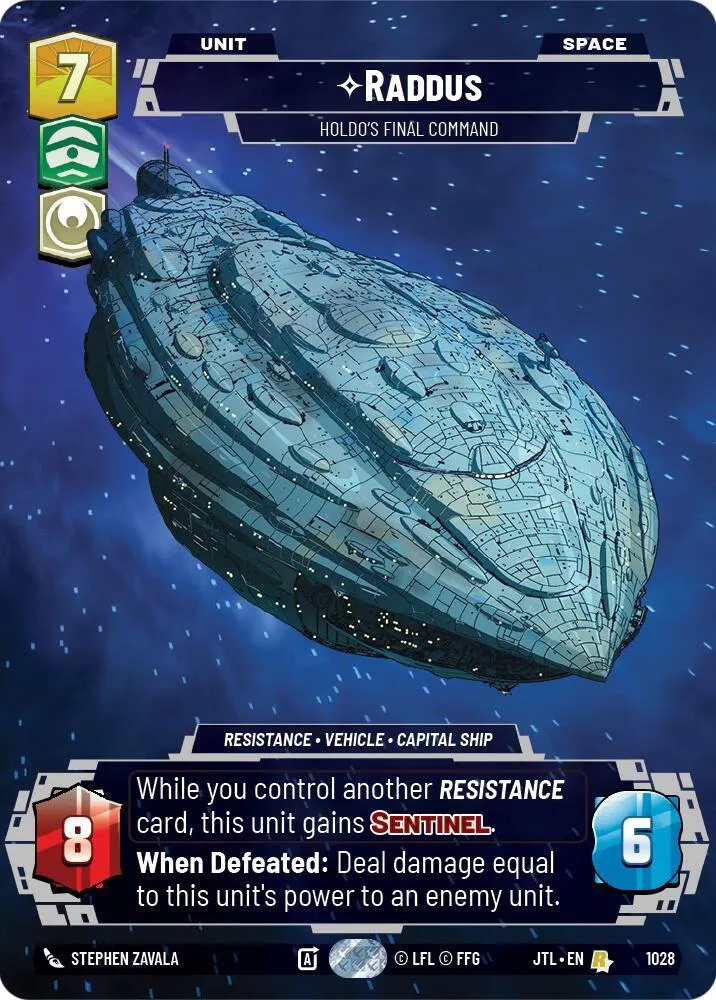 Raddus - Holdo's Final Command — Jump to Lightspeed — Star Wars: Unlimited