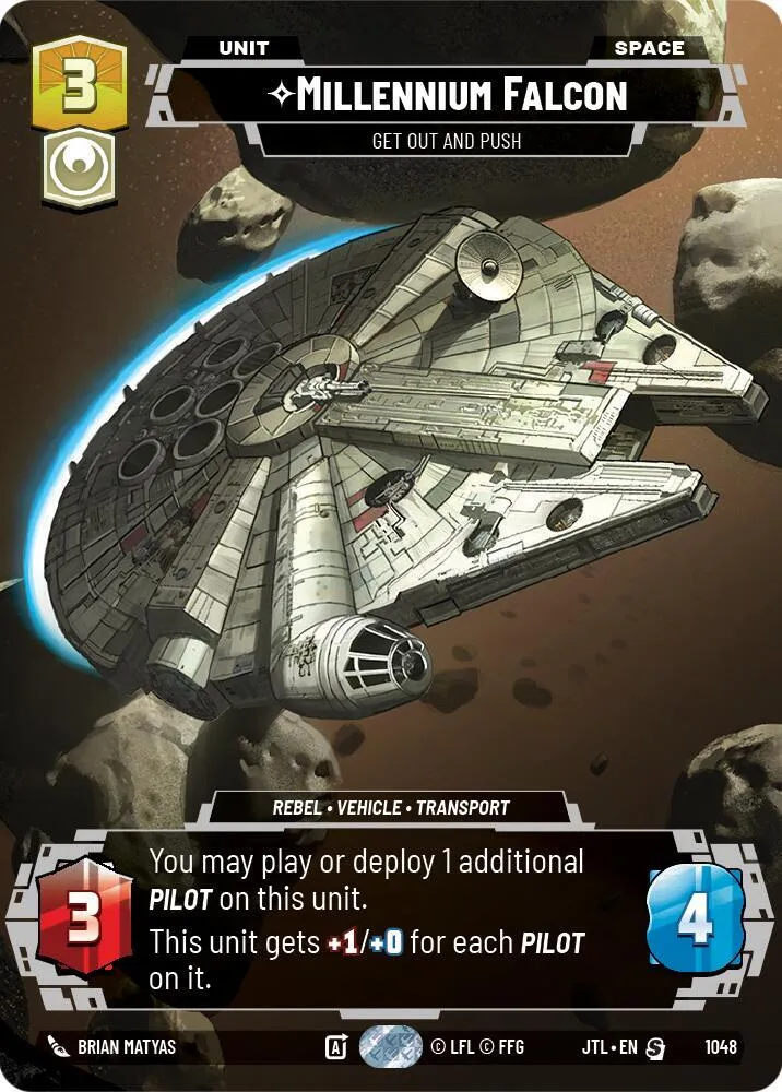 Millennium Falcon - Get Out And Push — Jump to Lightspeed — Star Wars: Unlimited