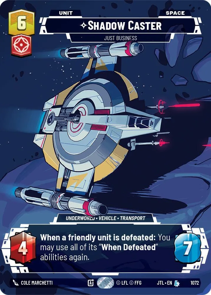 Shadow Caster - Just Business — Jump to Lightspeed — Star Wars: Unlimited