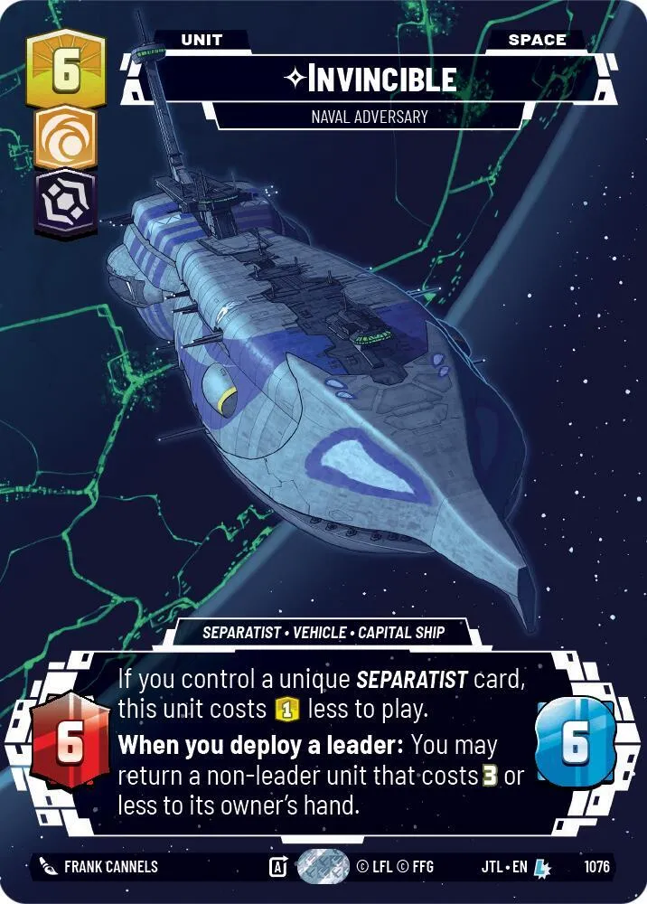 Invincible - Naval Adversary — Jump to Lightspeed — Star Wars: Unlimited