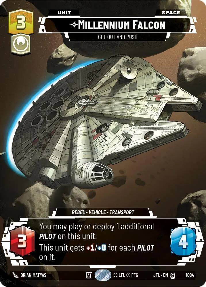 Millennium Falcon - Get Out And Push — Jump to Lightspeed — Star Wars: Unlimited