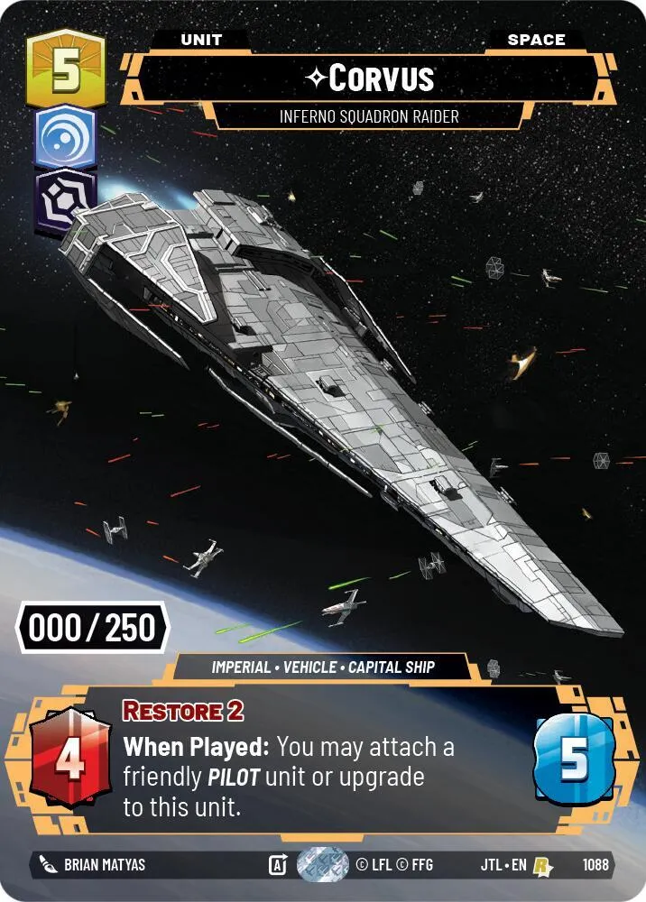 Corvus - Inferno Squadron Raider — Jump to Lightspeed — Star Wars: Unlimited