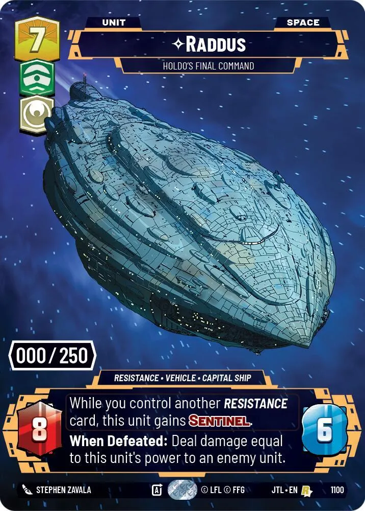 Raddus - Holdo's Final Command — Jump to Lightspeed — Star Wars: Unlimited