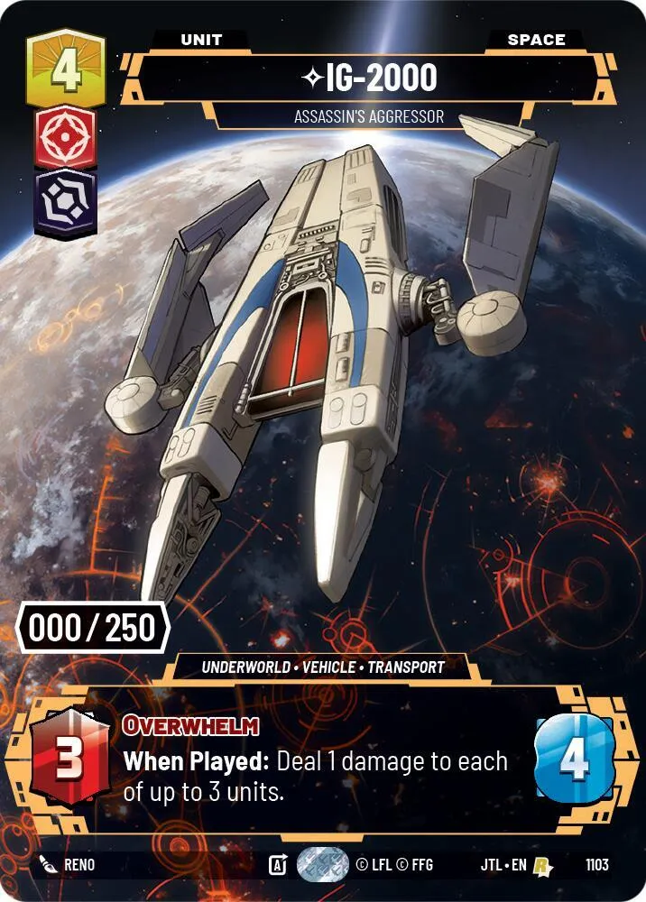 IG-2000 - Assassin's Aggressor — Jump to Lightspeed — Star Wars: Unlimited