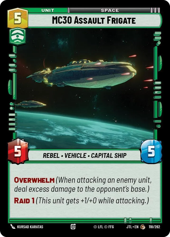 MC30 Assault Frigate — Jump to Lightspeed — Star Wars: Unlimited