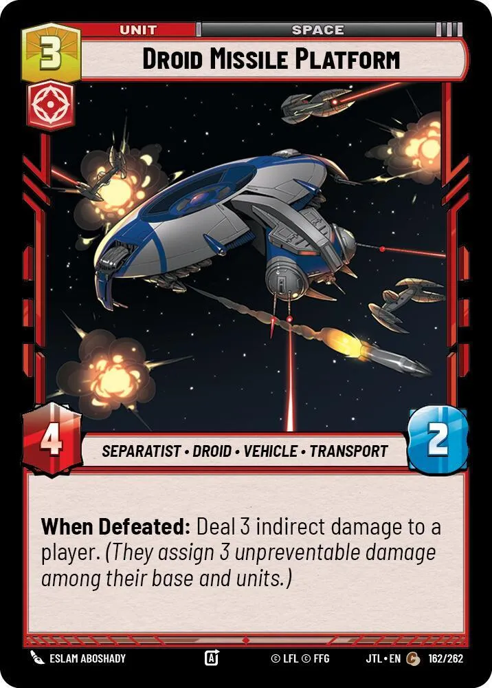 Plateforme à Missiles Droïde — Jump to Lightspeed — Star Wars: Unlimited