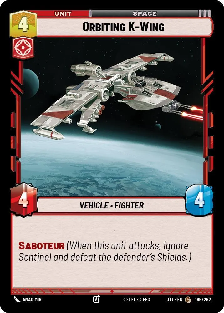 K-Wing en Orbite — Jump to Lightspeed — Star Wars: Unlimited